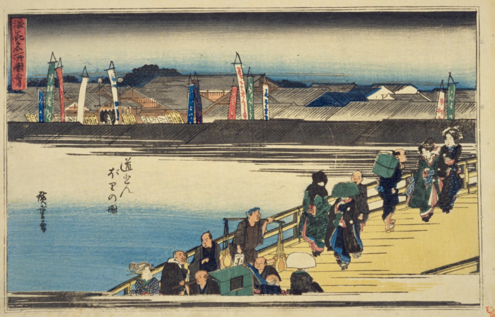 広重「浪花名所図会」「道とんぼりの図」