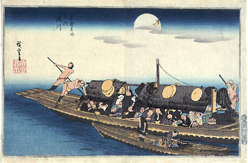 歌川広重「京都名所之内 淀川」