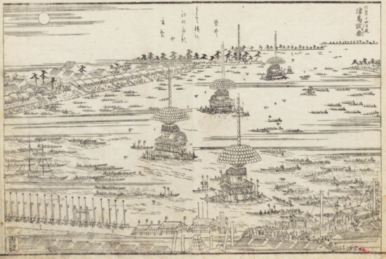 尾張名所図会　六月十四日夜 津島試楽