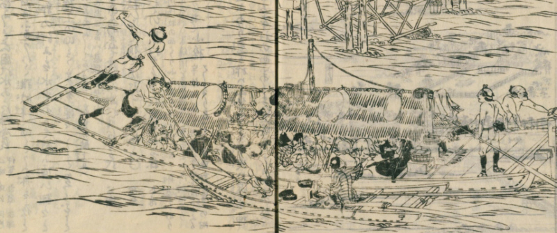 『都名所図会』（安永 9 年／1780 年）の「淀」の下部