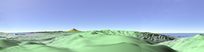 図3　広瀬台山画「日金山頂望富岳図」が描いた景観