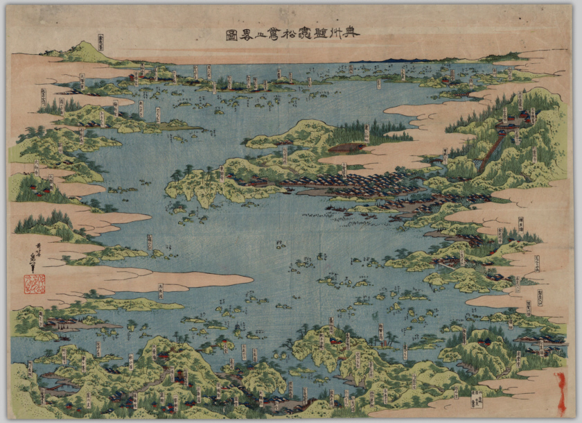 図40　奥州塩竈松嶋之略図　1827年（文政10年）　木版