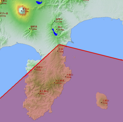 図4　広瀬台山画「日金山頂望富岳図」が描いた景観