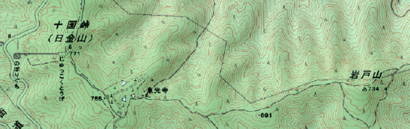 カシミ－ル3Ⅾの地図　　十国峠（日金山）