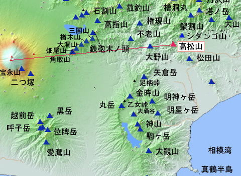 �����R�ƕx�m�R�̒n�}