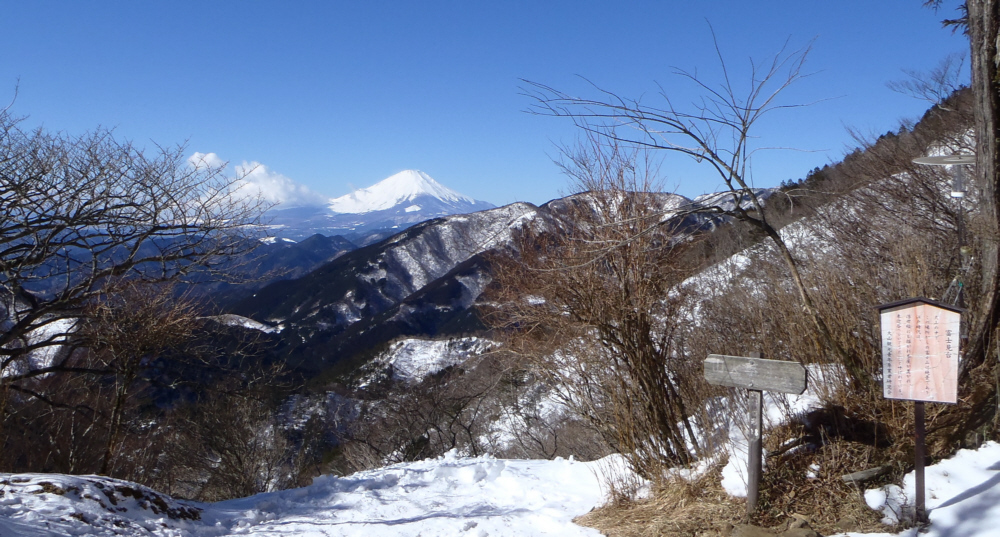 大山20丁目の富士見台からの富士山の写真