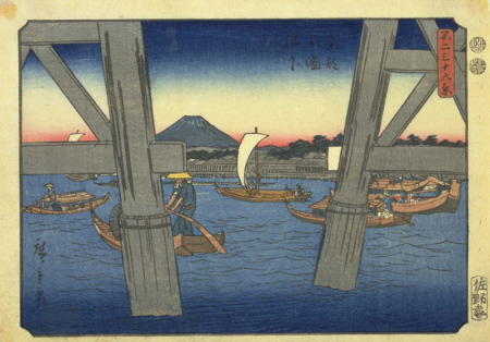 不二三十六景東都両国橋下