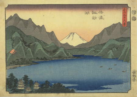 不二三十六景信濃諏訪湖