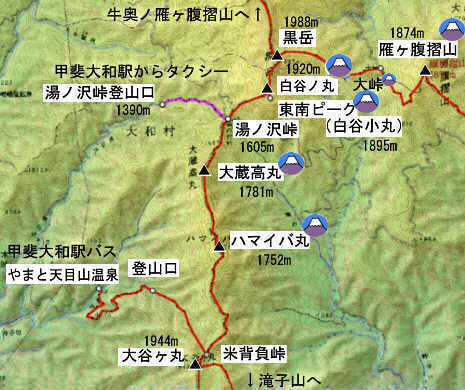 白谷ノ丸の地図