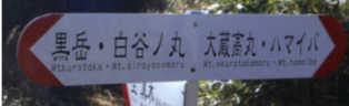 白谷ノ丸の表示板