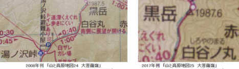 白谷ノ丸の地図