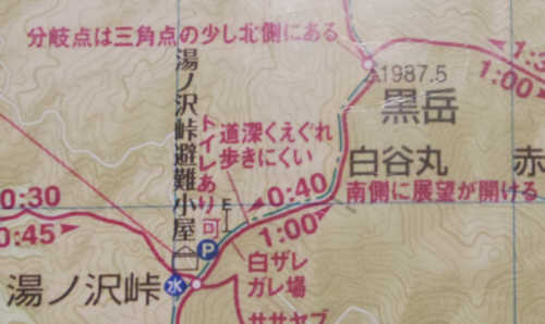 白谷ノ丸の地図