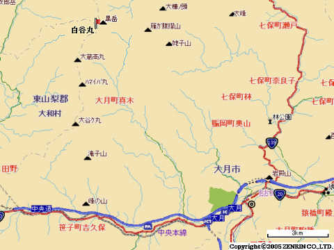 白谷ノ丸の地図