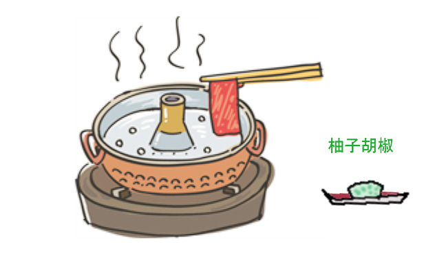 豚肉に柚子胡椒