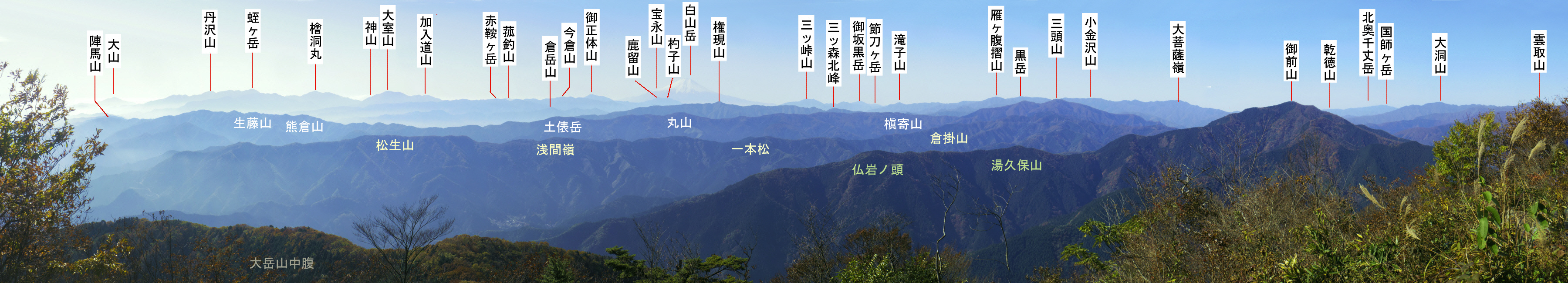 ��x�R����̕x�m�R�������W�]�P�̎R������