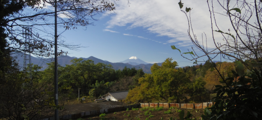 君恋温泉付近では、樹木が多く房総の海までは見えません