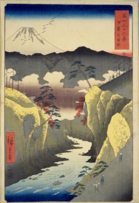 「富士三十六景　甲斐犬目峠」