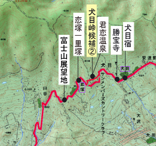 君恋温泉付近の地図