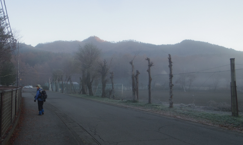 忍野村から杓子登山口