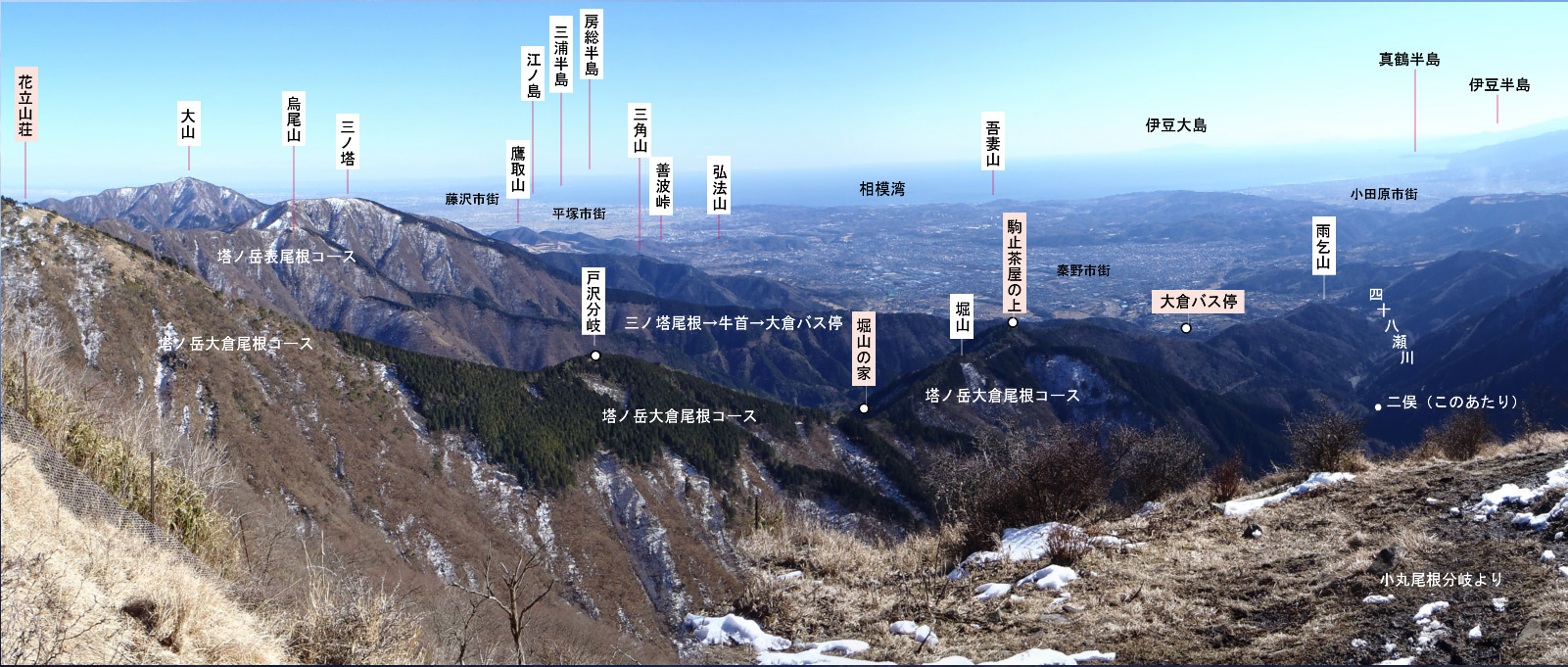 ���ە��򉡂̓񖓂։���铹�̍L�ꂩ��̑��͘p���R������