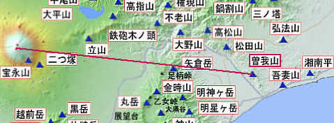 富士山と曽我山mp地図
