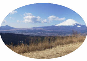 冬晴天の富士山