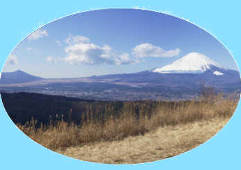 冬晴天の富士山