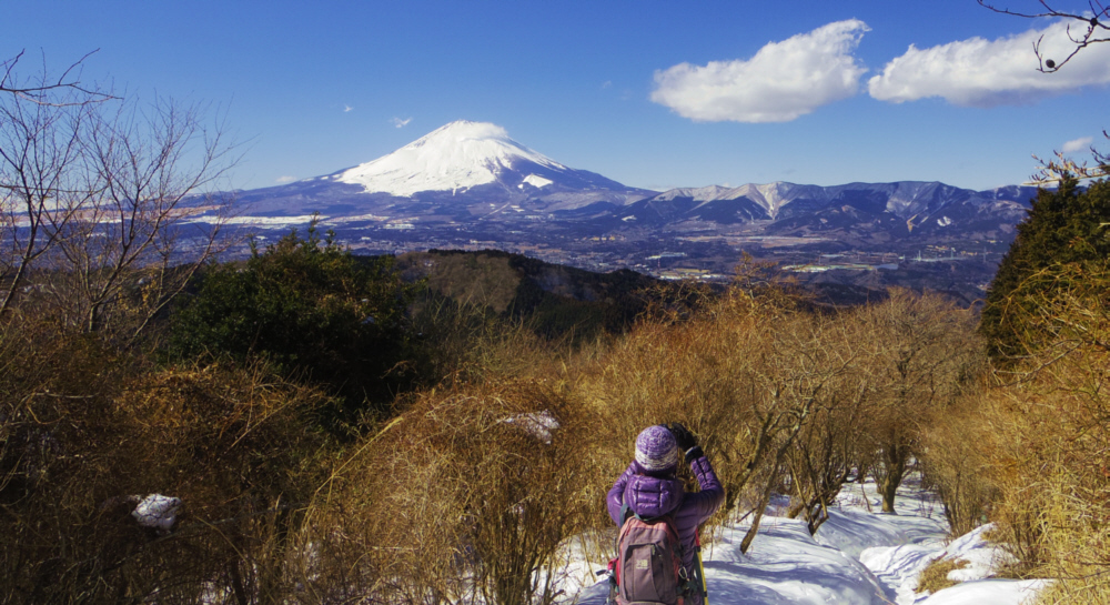 矢倉岳山頂下の富士山展望地からの富士山