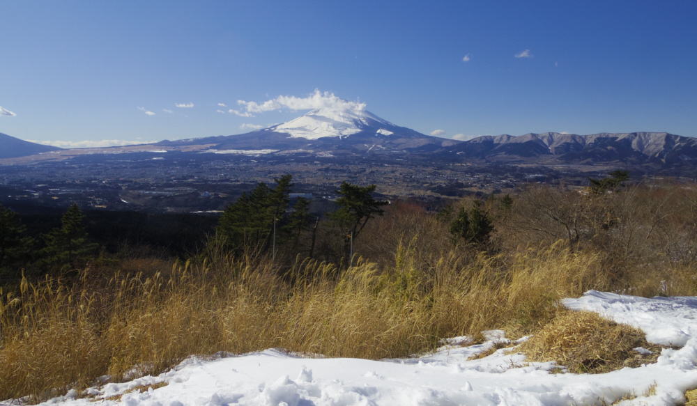 足柄城址の富士山展望地からの富士山