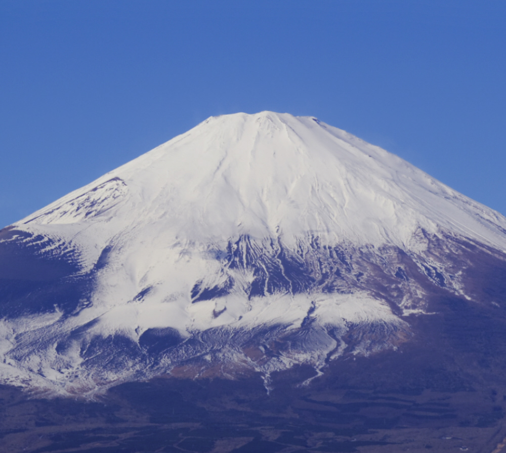 足柄城址展望地からの富士山山頂部