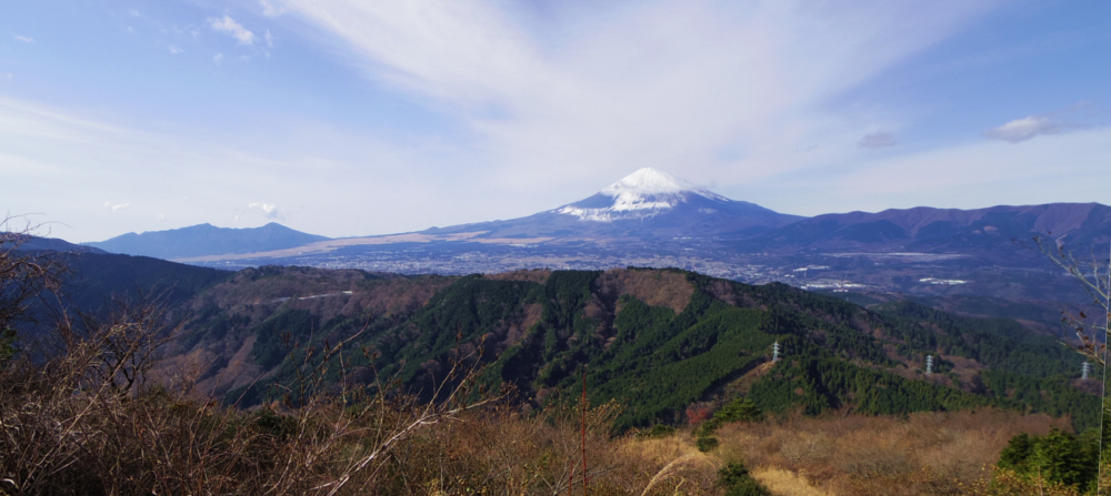 矢倉岳山頂手前の富士山展望地からの富士山