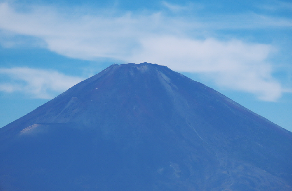 乙女峠からの富士山山頂部