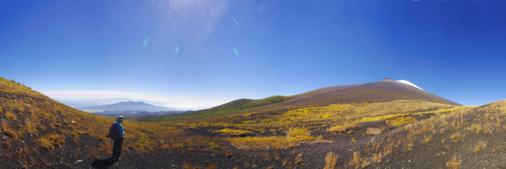 ��˂̉��蓹����̕�i�R�ƕx�m�R