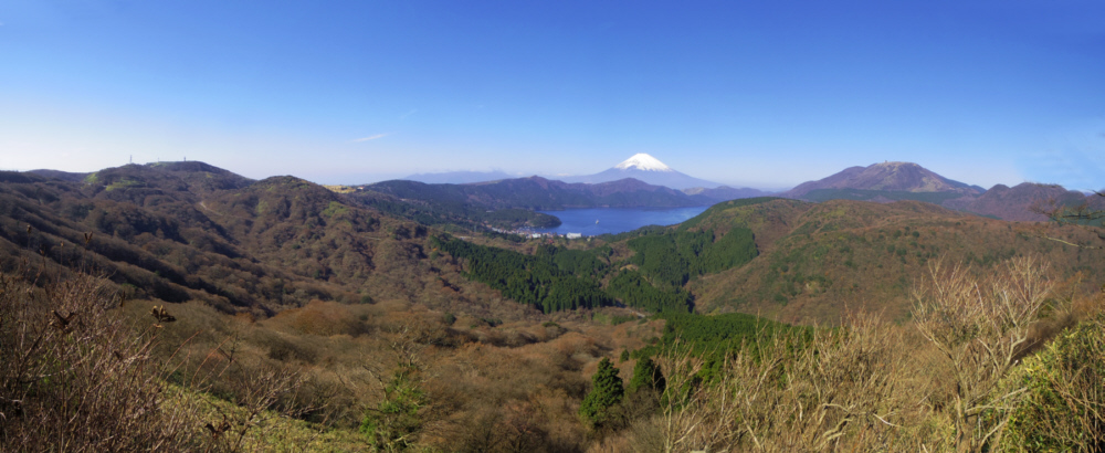 大観山富士見峠からの富士山がいる大展望