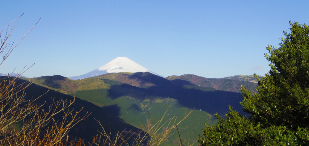 岩戸山山頂手前の鉄塔からの富士山