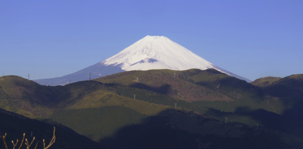 岩戸山山頂手前の鉄塔からの富士山