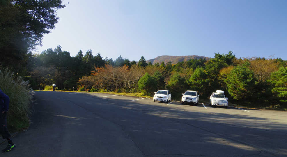 天城高原の登山者駐車場