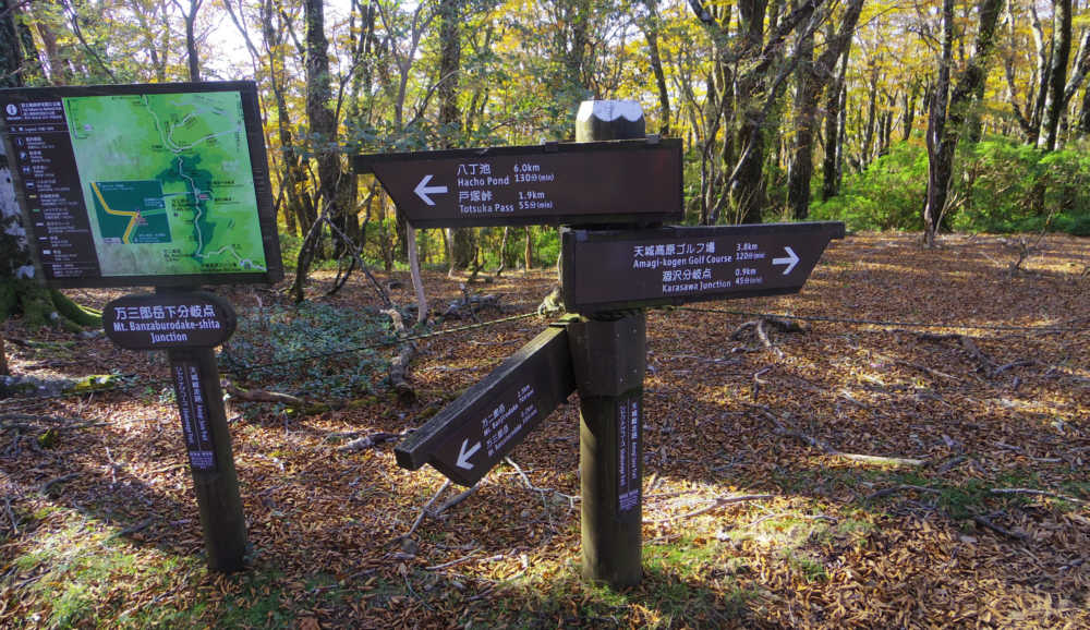万三郎岳下分岐点