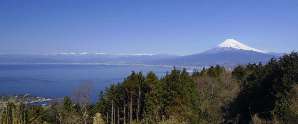 発端丈山山頂からの富士山と愛鷹山と南アルプス