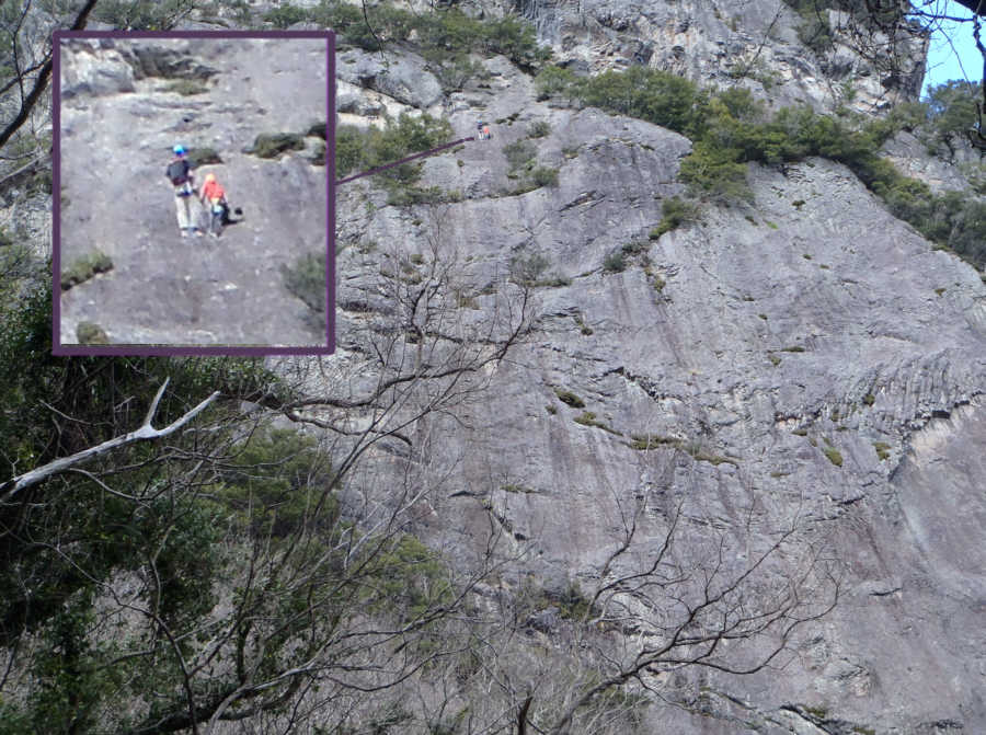 城山のロッククライミング
