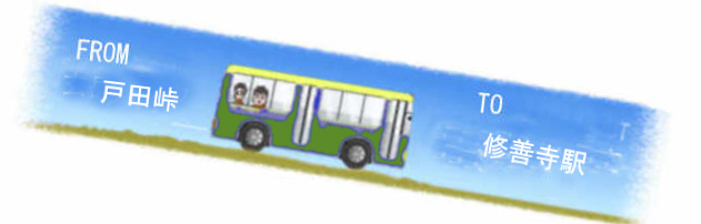 バスで修善寺駅へ