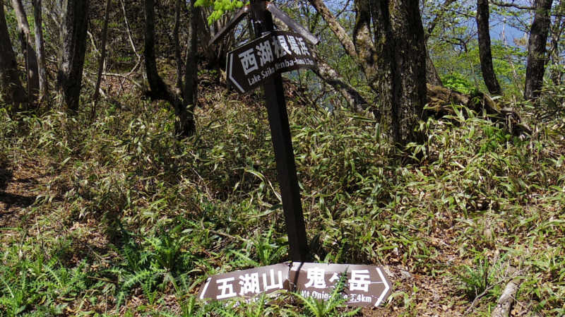 左が五胡山、右が鬼ヶ岳