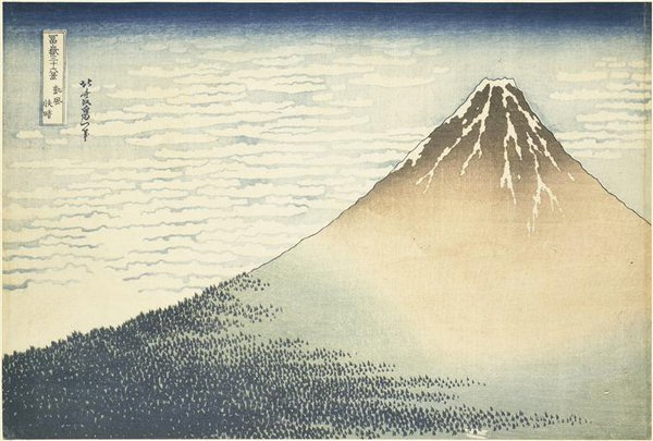 葛飾北斎の富嶽三十六景「凱風快晴」