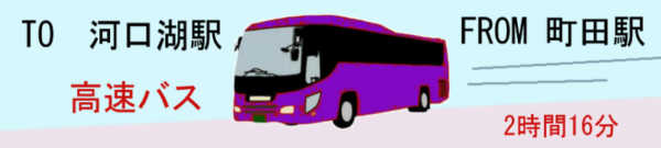 高速バスで河口湖へ